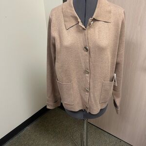 Jaclyn Smith Tan Cardigan Sweater